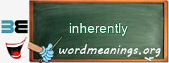 WordMeaning blackboard for inherently